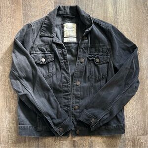Abercrombie & Fitch Classic Denim Black Jean Jacket Large